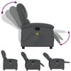 vidaXL Massage Recliner Chair Grey