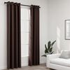 vidaXL Linen-Look Blackout Curtains with Grommets 2pcs Taupe 140x96.5 "