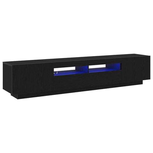 vidaXL TV Cabinet Set 2 pcs Black 78.74 x 13.78 x 15.75 in