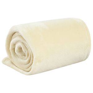 vidaXL Blanket Cream 100% polyester 51.2 x 66.9 in Blanket Rectangular