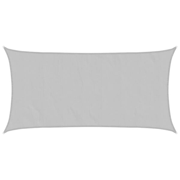 vidaXL Sun Shade Sail Light Grey 13.1x6.6' 100% Polyester Oxford