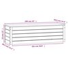 vidaXL Storage Box White Solid pinewood Large Storage Box Rectangular
