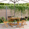 vidaXL Garden Dining Set Black Solid Acacia wood Foldable