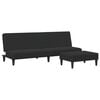 vidaXL Sofa Bed Black Velvet (100% polyester), wood, plastic Large