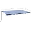 vidaXL Retractable Awning Blue and white