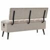 vidaXL Storage Bench Cream Engineered wood 43.3 inches Storage Bench