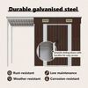 vidaXL Garden Shed Brown Galvanized Steel, Plastic Large Garden Shed