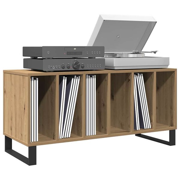 vidaXL Record Cabinet with Shelf Artisan oak 39.37 x 14.96 x 18.90 in