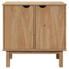 vidaXL Hallway Cabinet Honey brown Solid pine wood with engineered wood
