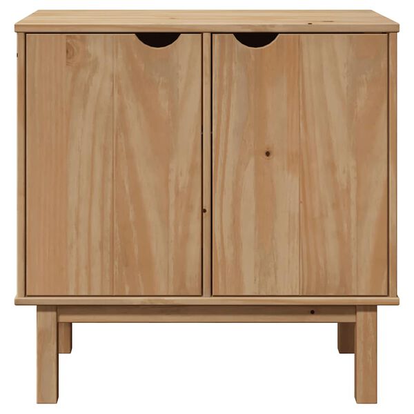 vidaXL Hallway Cabinet Honey brown Solid pine wood with engineered wood