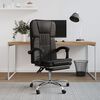 vidaXL Reclining Office Chair Black Faux leather, metal, plywood