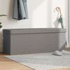 vidaXL Storage Bench Light Grey Faux linen (100% polyester), engineered wood