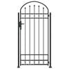 vidaXL Fence Post with Lock Grey 200 x 88 x 14 cm Steel