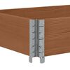 vidaXL Garden Planter Brown Solid pine wood 59.1x19.7x16.1 in Stackable