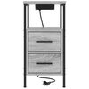 vidaXL Bedside Cabinet 2 pcs Grey Sonoma 11.81 x 18.90 x 24.02 in