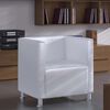 vidaXL Armchair White Faux leather, solid wood, plywood Compact