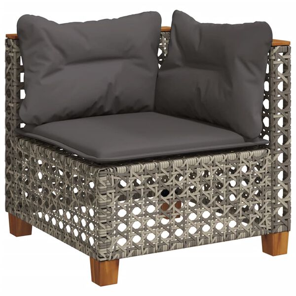 vidaXL Garden Sofa Set Grey and dark grey