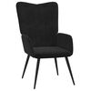 vidaXL Relaxing Chair Black Velvet (100% polyester), steel Medium