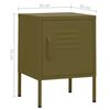 vidaXL Nightstand Olive Green Steel 13.8 x 13.8 x 20.1 in Nightstand