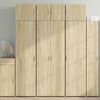 vidaXL Storage Cabinet Sonoma Oak 27.6"x16.7"x88.6" Engineered Wood