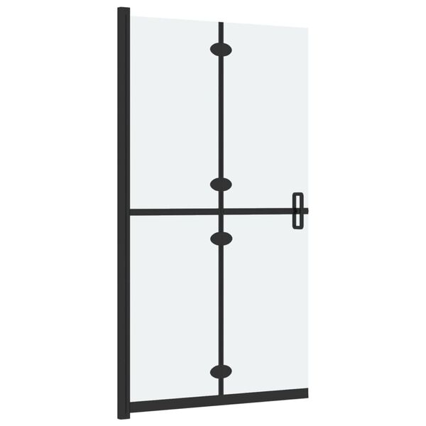 vidaXL Foldable Walk-in Shower Wall Frosted ESG Glass 39.4"x74.8"