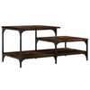vidaXL Coffee Table Smoked oak Engineered wood, Metal Medium