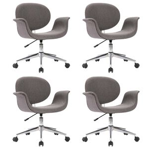 vidaXL Dining Chair Set of 4 Light gray