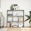 vidaXL Room Divider Bookcase Grey Sonoma Engineered Wood
