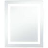 vidaXL Bathroom Mirror Silver Glass 23.6 x 31.5 in Bathroom Mirror