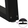 vidaXL Dining Table Leg Set of 2 Black Powder-coated steel