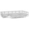 vidaXL 14 Piece Patio Lounge Set White Solid Pinewood