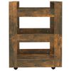 vidaXL Kitchen Trolley Smoked Oak 23.6x17.7x31.5" Engineered Wood