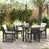 vidaXL Garden Dining Set 5 pcs Beige poly rattan