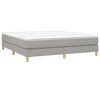 vidaXL Bed Frame Light Gray Polyester Fabric, Plywood, Engineered Wood