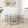 vidaXL Pet Cage Black Powder-Coated Steel 13.8x13.8 in Panels