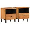 vidaXL Bedside Cabinet Set of 2 Natural wood