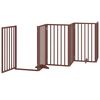 vidaXL Dog Gate Set of 6 Brown Poplar Wood 118.1 in total length