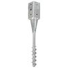 vidaXL Ground Spikes 2 pcs Silver 3.9x3.9x22.4" Galvanised Steel