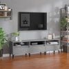 vidaXL TV Cabinet Concrete Grey Engineered Wood, Metal