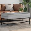 vidaXL Coffee Table Gray Sonoma Engineered wood, Metal Medium