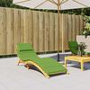 vidaXL Sun Lounger Cushion Melange green 100% polyester