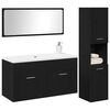 vidaXL Bathroom Furniture Set 3 pcs Black Oak 23.6" x 15.2" x 18.1