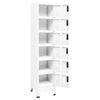 vidaXL Locker Cabinet White Steel 15.0 x 15.7 x 70.9 in Locker Cabinet