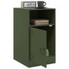 vidaXL Bedside Cabinet Set of 2 Olive Green Cold-rolled steel Standard