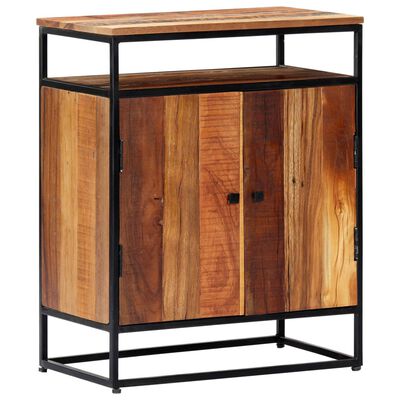 vidaXL Side Cabinet 23.6"x13.8"x29.9" Solid Reclaimed Wood and Steel