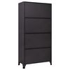 vidaXL Locker Cabinet Anthracite Steel 35.4 x 15.7 x 70.9 in