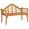 vidaXL Garden Bench Brown Solid Acacia Wood Medium Ergonomic