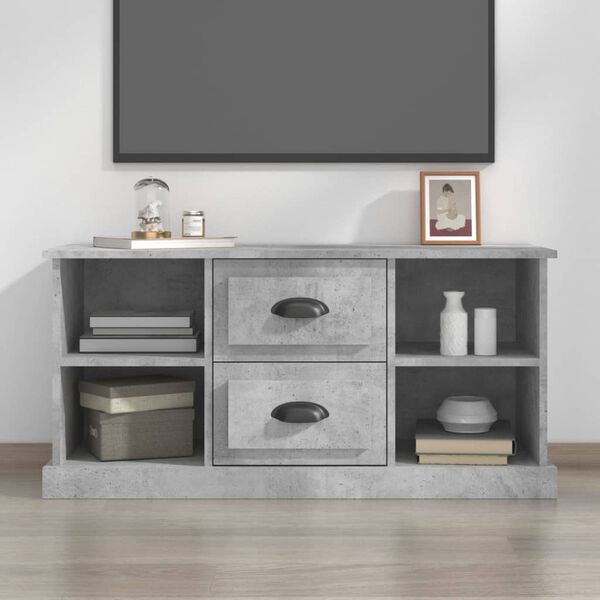 vidaXL TV Cabinet Concrete grey Engineered wood Standard TV Cabinet