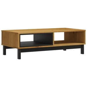 vidaXL Coffee Table Oak Solid pine wood 39.4x19.7x12.8 in Coffee Table