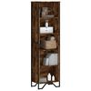 vidaXL Bookcase Smoked Oak Engineered wood, metal Medium Bookcase